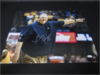 BOB HUGGINS SIGNED 16X20 PHOTO WVU JSA COA