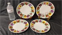 1990s Potpourri Press Pansies Salad Plates - 4