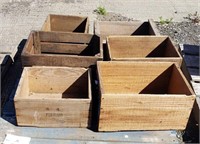 (6) Wood Boxes