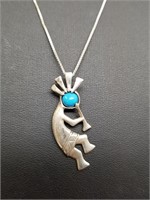 Silver Native American Pendant Necklace