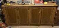 Wooden Shop Cabinet, 68x17x37in 
*contents on