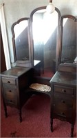 Antique vanity and dresser.
