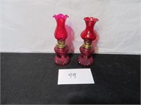 Mini Oil Lamps, rosey red color (2)