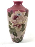 Porcelain hand painted vase with floral