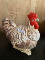 Rooster cookie jar, 10 inches high