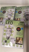 3 new LED lightbulbs 60 wattage