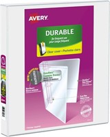 Avery Durable View 3 Ring Binder, 1" Inch, Slant