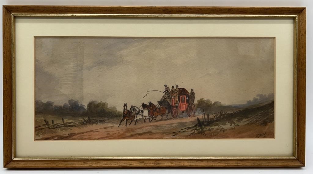 Stagecoach Lithograph by J.C. Maggs