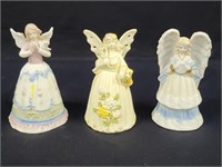 SET OF (3) COLLECTIBLE BELL ANGELS