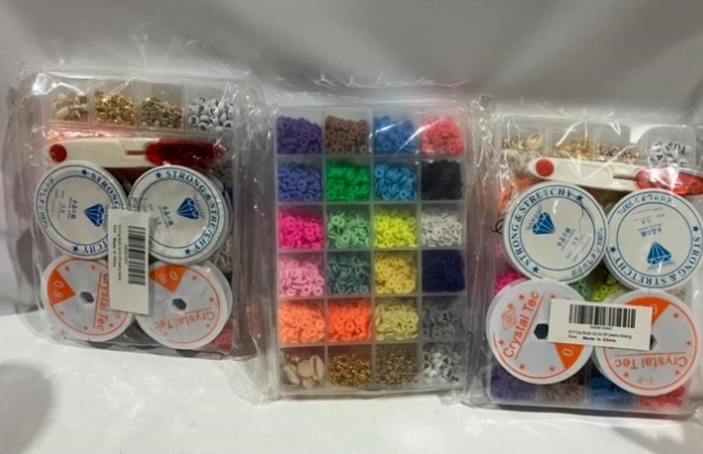 $30.00 3 Pack Clay Beads for Bracelet Making,