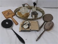 Vintage Dresser Items-Sterling Mirror&Brush,
