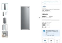 A948  Arctic King Upright Freezer, 7.0 Cu ft