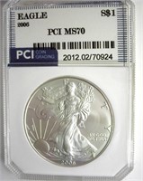 2006 Silver Eagle MS70 LISTS $160