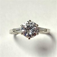 925 Silver CZ Ring - Size 7. Value 100.00