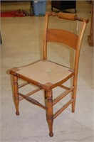 Woven Seat Antique Chair Pine