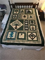 Handmade quilt appr 53" x 81" & tablemat
