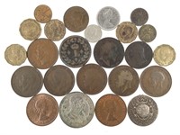 24 Mixed Early Date Foreign Coins