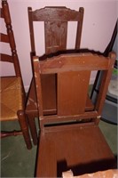 Lot of 3 Wooden chairs