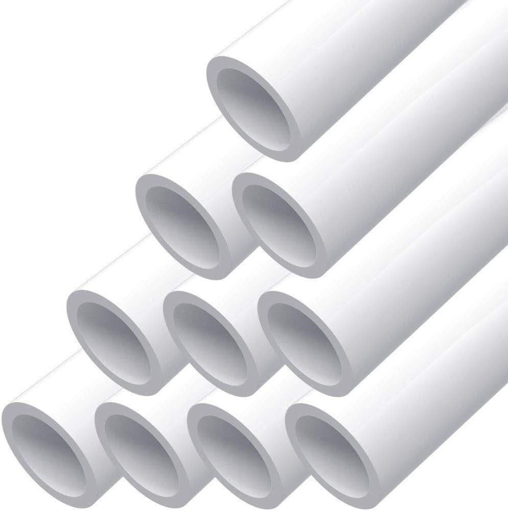 ( 9) Pack-1 PVC Pipe  DIY  Sch. 40  White