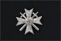 German WWII War Merits Cross With Swords Pin