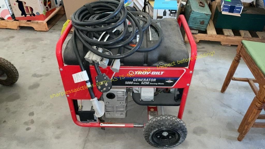 Troy-Bilt Generator, 5,000 Watts, 305cc