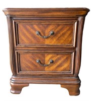 Solid Wood Two Drawer Nightstand
