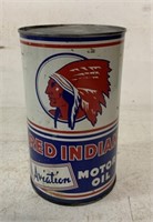 Red Indian Aviation Motor Oil Imperial Qt. can