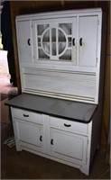 Painted Sellers kitchen cabinet with flour sifter,