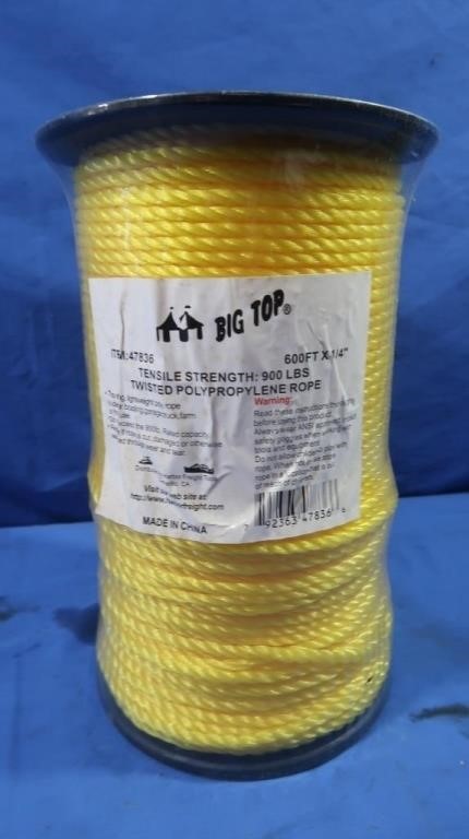 600ft 1/4" 900lb Poly Rope