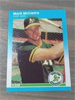 1987 FLEER MARK MCGWIRE ROOKIE CARD