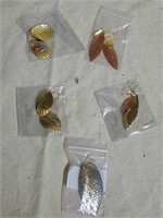 5 pairs of metal dangle earrings