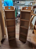 2 Heart Pine Shelf Stands
