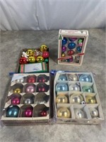 Vintage Christmas ornaments, some new in box