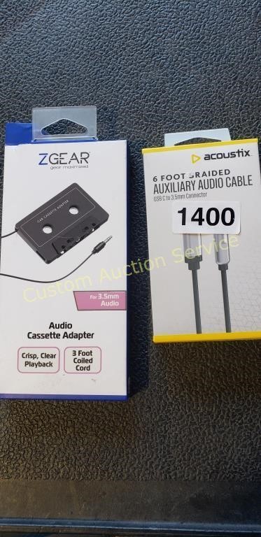 AUDIO CASSETTE ADAPTER & AUXILIARY AUDIO CABLE