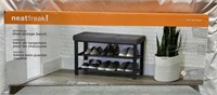 Neat Freak! Upholstered Shoe Storage Bench