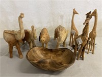 8 Mohazo Ethnic Spirit Wood Carved Animals