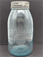 Teal HG Rutherford The Gem Canning Jar