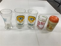 Packers, old style, foghorn glasses and Annie cup