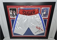 Sugar Ray Lenord Signed Boxing Shorts PSA