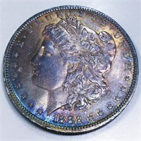 1882-O Morgan Silver Dollar AU/BU Toned