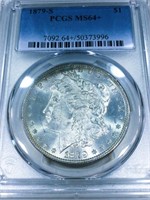 1879-S Morgan Silver Dollar PCGS MS64+