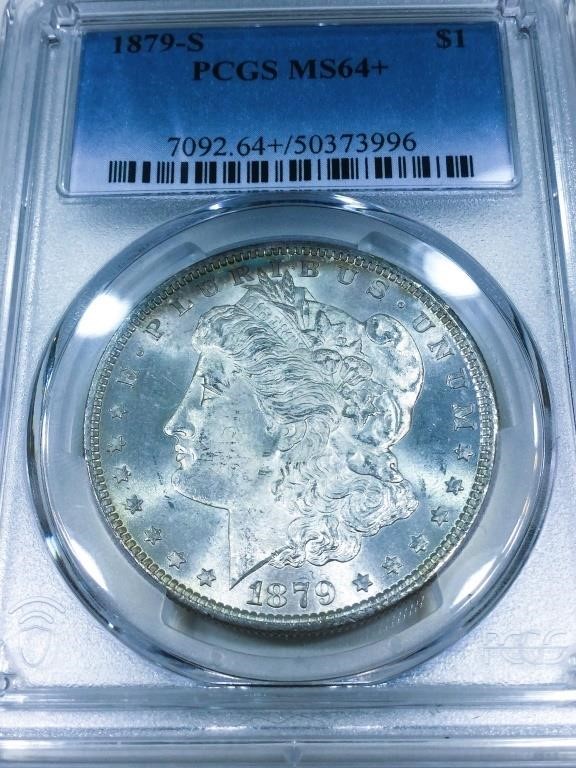 1879-S Morgan Silver Dollar PCGS MS64+