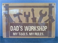 Dad's Workshop - Tools Metal Sign