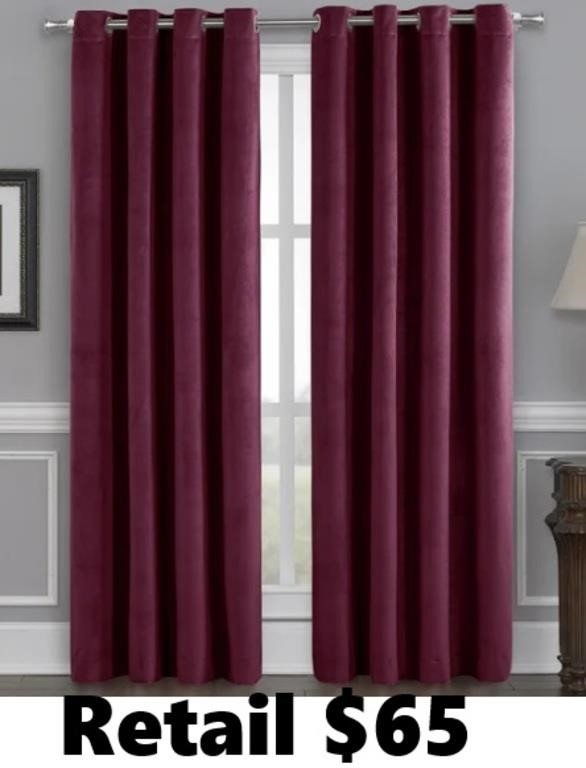 Total Blackout Velvet Window Curtain, 2-pack