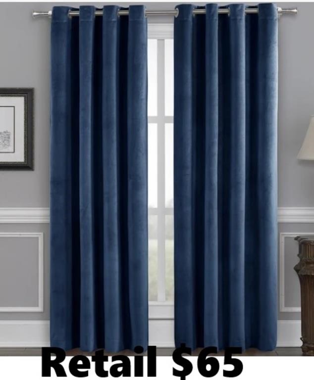 Total Blackout Velvet Window Curtain, 2-pack