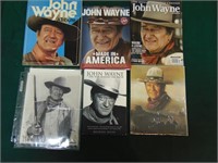 6 Pc. Lot Of John Wayne Books And Images