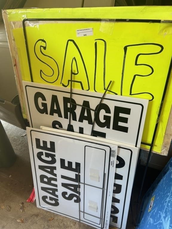 Lot of Garage Sale Signs