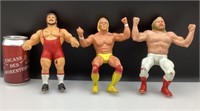 3 figurines de lutteurs, années '80