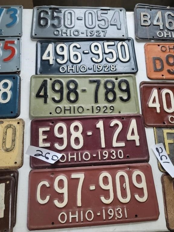 Ohio late 20's plates