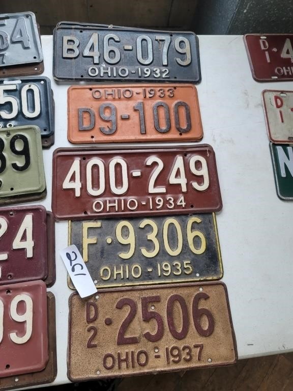 Ohio early 30's plates